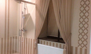 Пошив штор на тесьме в ванную в стиле "Кантри"