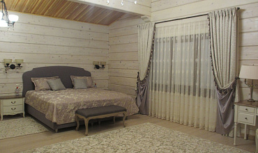 Пошив штор на тесьме в спальне в стиле "Неоклассика"