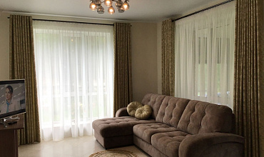 Пошив штор на люверсах в гостиной в стиле "Современный"