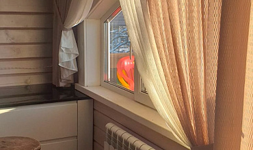 Пошив штор на тесьме в столовой в стиле "Скандинавский"