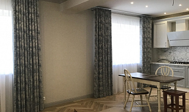 Пошив штор на люверсах в кухне в стиле "Скандинавский"