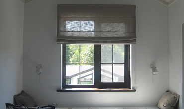 Пошив римских штор в спальне в стиле "Кантри"