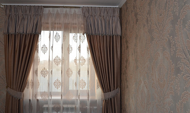 Пошив штор на тесьме в гостиной в стиле "Классика"