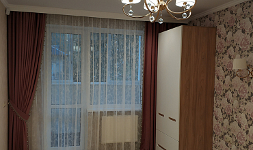 Пошив штор на тесьме в спальне в стиле "Неоклассика"