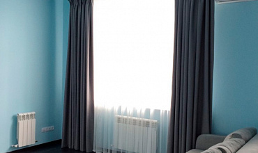 Пошив штор на тесьме в гостиной в стиле "Хай-тек"