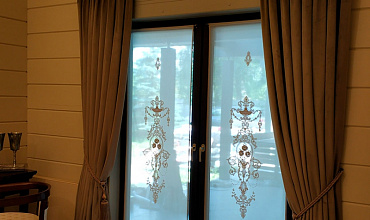 Пошив штор на тесьме в столовой в стиле "Классика"