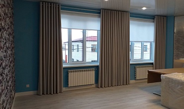 Пошив штор на люверсах в спальне в стиле "Скандинавский"