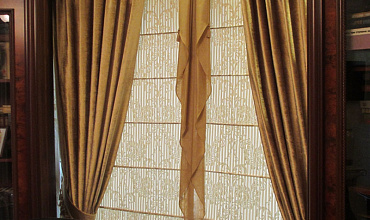 Пошив римских штор в кабинете в стиле "Классика"