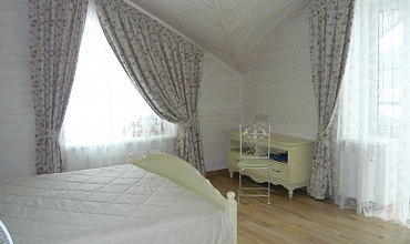 Пошив штор на тесьме в спальне в стиле "Прованс"