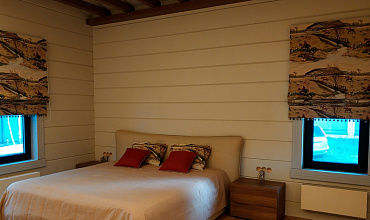 Пошив римских штор в спальне в стиле "Кантри"