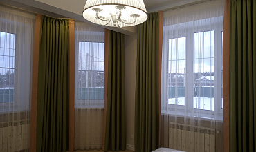 Пошив штор  на тесьме в спальне в стиле "Неоклассика"