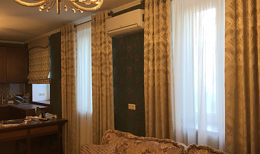 Пошив штор на люверсах в столовой в стиле "Неоклассика"