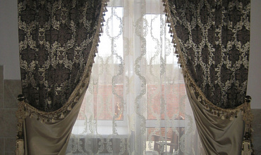 Пошив штор на тесьме в гостиной в стиле "Классика"