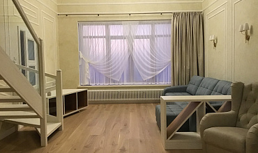 Пошив штор на тесьме в гостиной в стиле "Скандинавский"