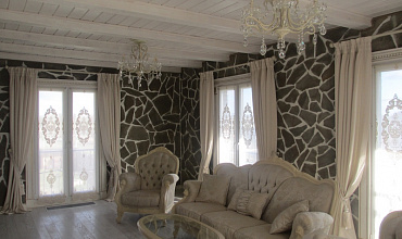 Пошив штор на тесьме в гостиной в стиле "Неоклассика"