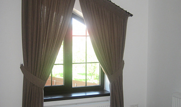 Пошив штор на тесьме в спальне в стиле "Скандинавский"
