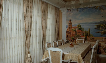 Пошив штор на тесьме в столовой в стиле "Классика"