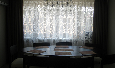 Пошив штор на тесьме в столовой в стиле "Скандинавский"