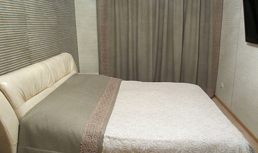 Пошив штор с ламбрекеном в спальне в стиле "Скандинавский"