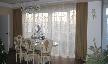 Пошив штор на тесьме в столовой в стиле "Классика"