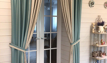 Пошив штор на тесьме в холле в стиле "Прованс"