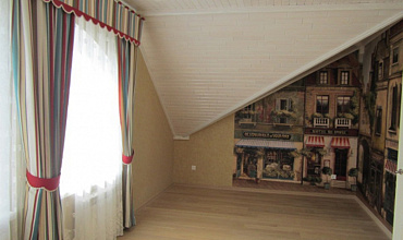 Пошив штор с ламбрикеном в детской в стиле "Кантри"