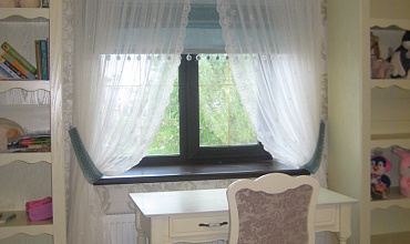 Пошив штор с ламбрекеном в детской в стиле "Прованс"