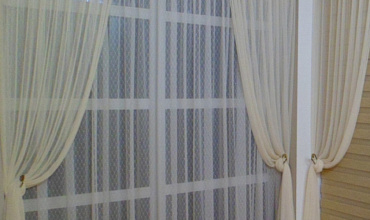 Пошив штор на тесьме в гостиной в стиле "Прованс"