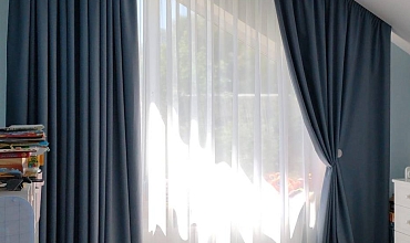 Пошив штор для детской комнаты с космической тематикой в стиле "Современный"