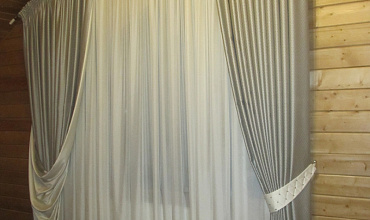 Пошив штор на тесьме в спальне в стиле "Неоклассика"