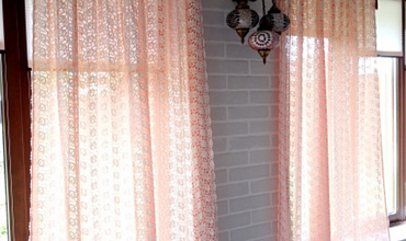 Пошив штор на тесьме в столовой в стиле "Эклектика"