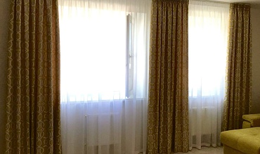 Пошив штор на тесьме в гостиной в стиле "Современный"